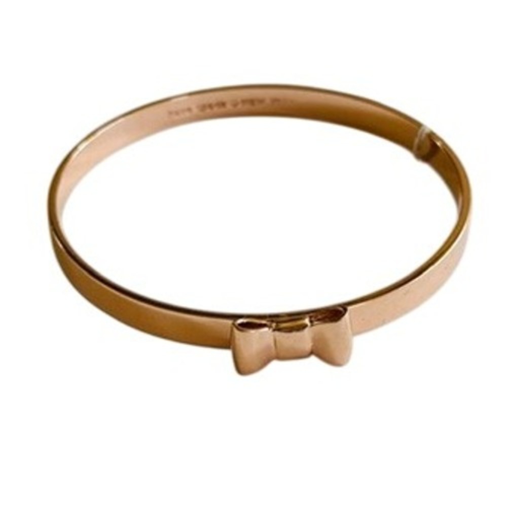 Kate Spade Take a Bow Bangle‎ Bracelet Rose gold NWT High end designer rare 7.5"
